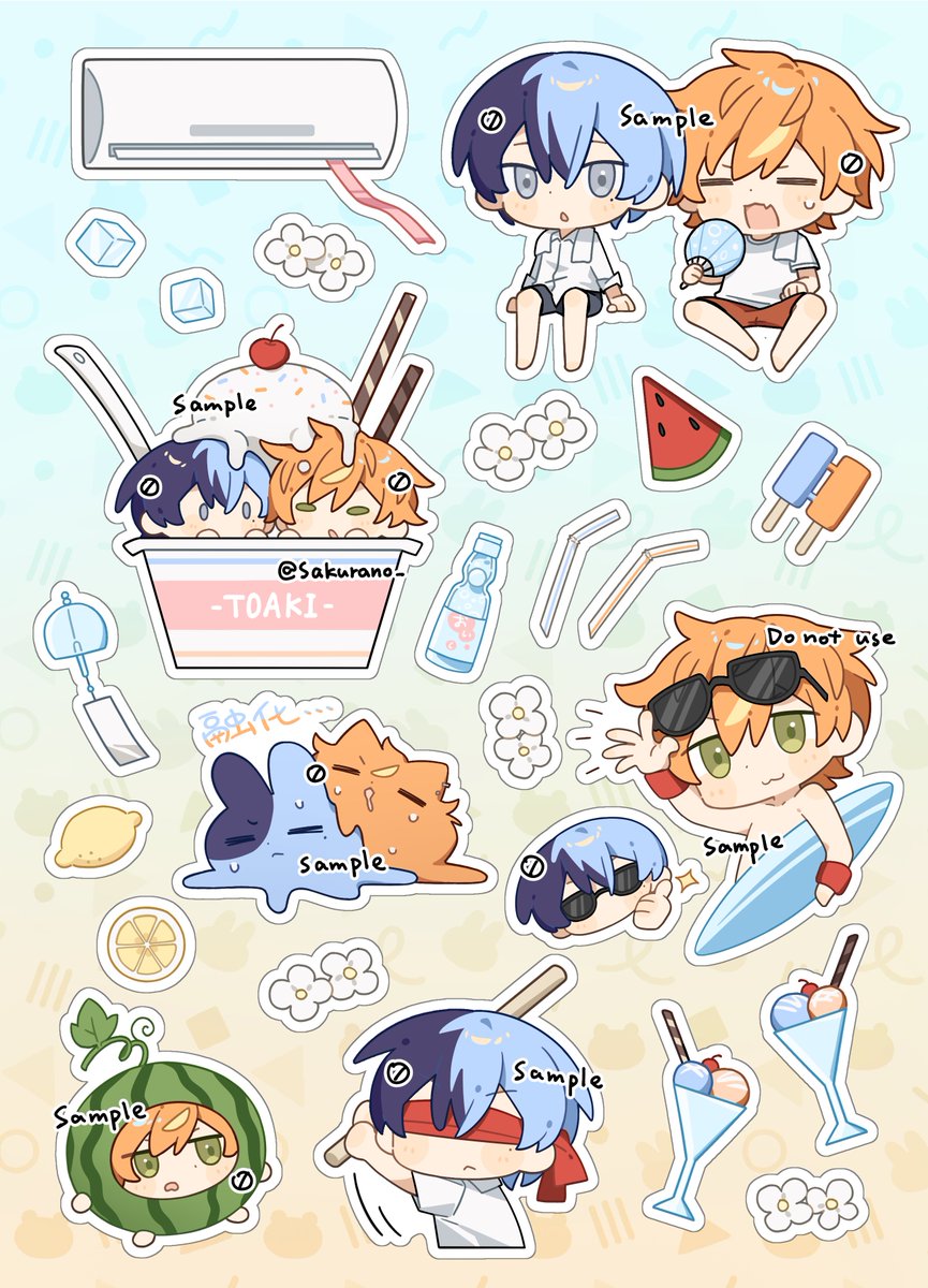 sakurano_070228's tweet photo. 夏日的☕🥞
准备做成贴纸~~🧊🍦🍉 https://t.co/fXW3FNZAiZ