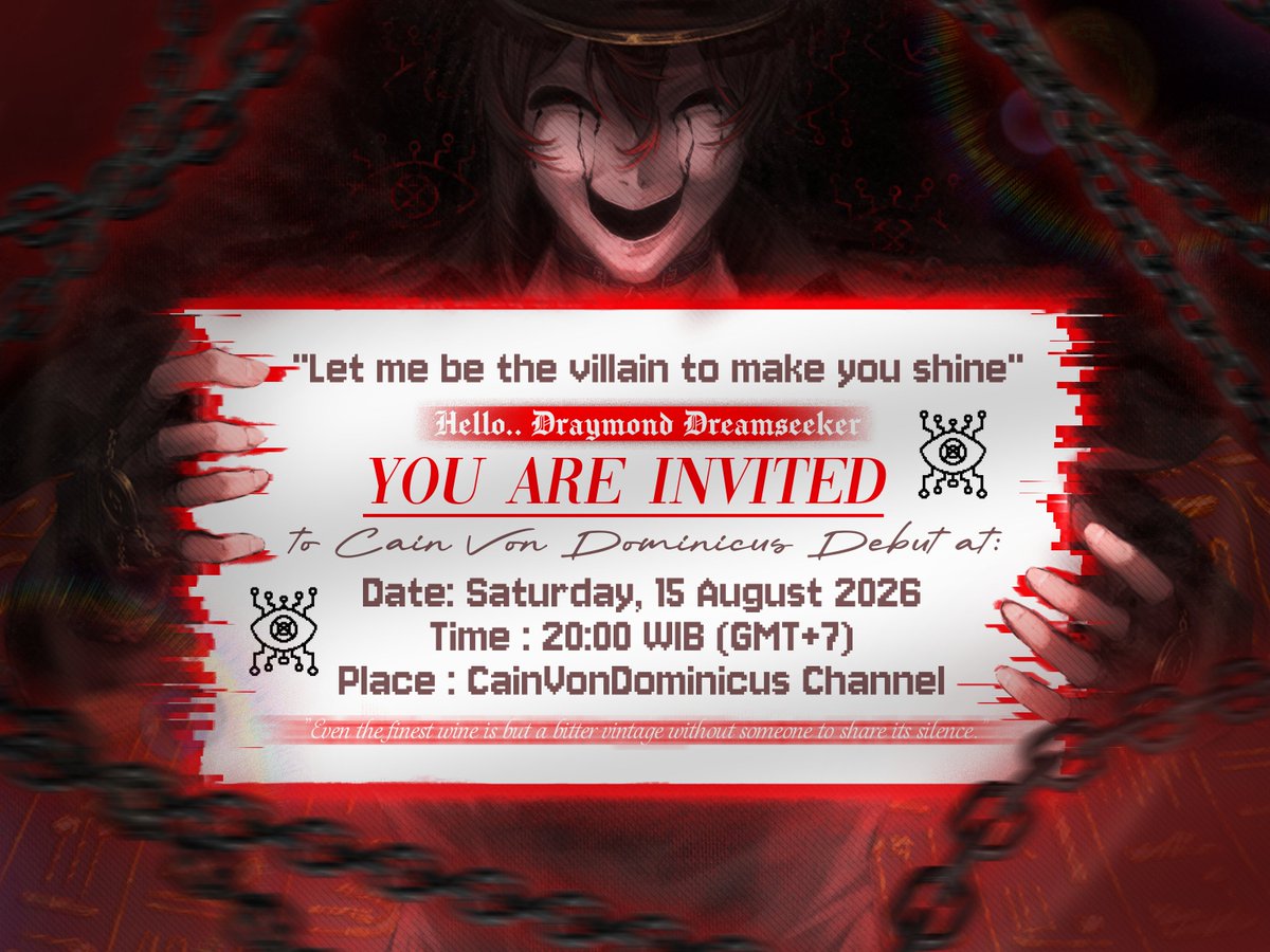 draydseeker's tweet photo. Hi guys 👋
Dua hari sebelum 17-an ada yang mau debut ni...
Jangan lupa datang ke debutnya @cainganteng5555 ya 😆

🗓️: 15 Agustus 2026 
🕗: 20.00 WIB 
🔗: Channel Cain Von Dominicus https://t.co/smNlgfROok https://t.co/gheVsK45bu