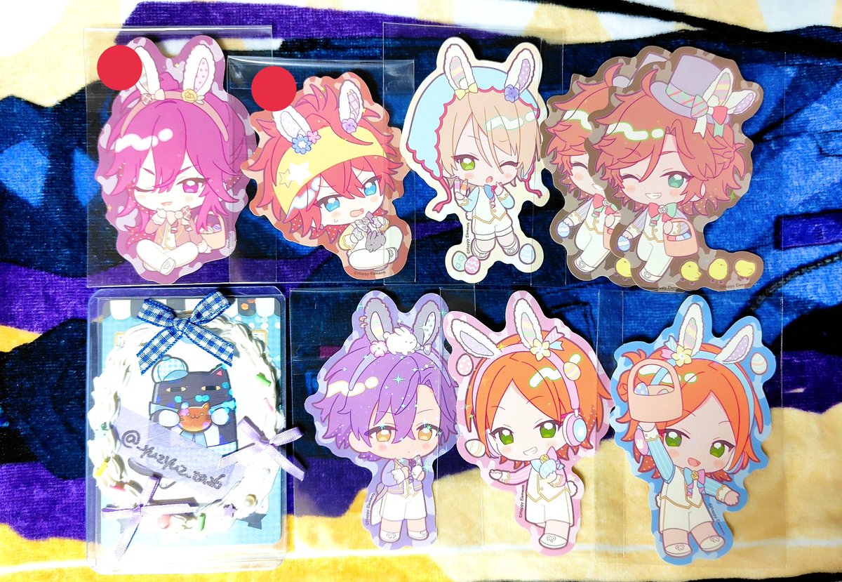 _yuzyuz_ta26's tweet photo. 【交換・譲渡】あんスタ アニカフェ イースター

譲⇢アクスタ 宗 一彩 藍良 巽 忍 ゆうた 陣 / ステッカー 望見 燐音 藍良 斑2 アドニス ひなた ゆうた
求⇢アクスタ イースター 千秋・スタフォニ 千秋 翠
アクスタ 各500円/ステッカー 各250円 +送料

→ https://t.co/uhwPF3SU0R