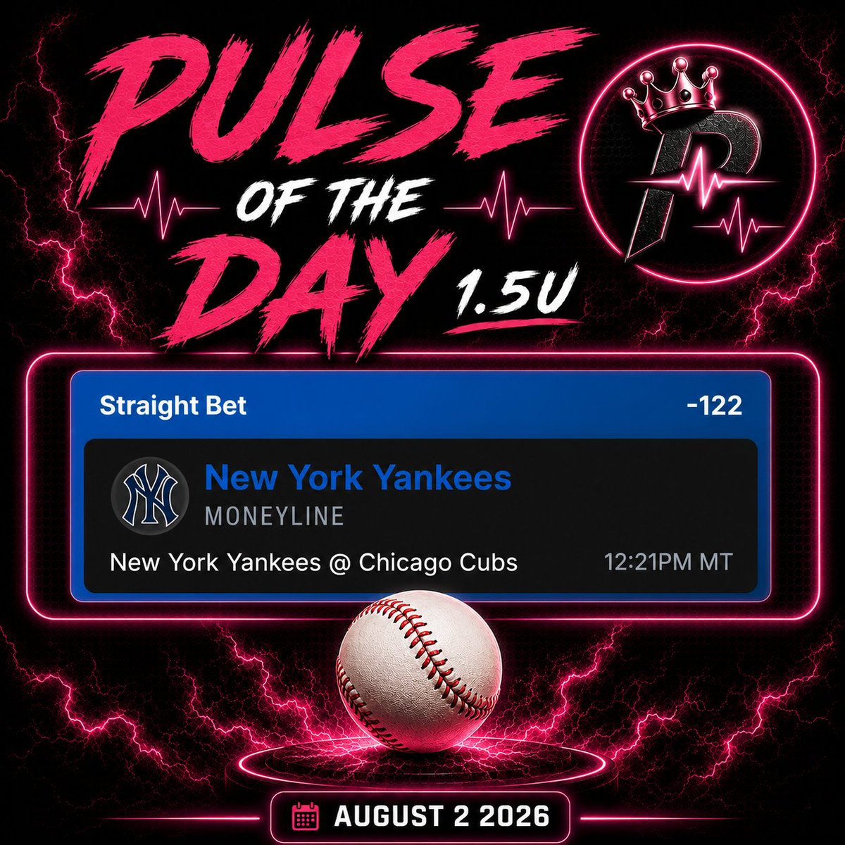 PulseBets's tweet photo. 🚨PULSE OF THE DAY🚨

The model is locked in and we're looking to go B2B on our POTD. 

Tap follow to make sure you don't miss these FREE picks https://t.co/p6rbTzuASu
