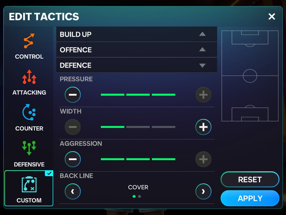 KJavierFM's tweet photo. SURESHOT MANAGER MODE TACTICS 💡

FC Champion  - 20 Stars ⭐️ Done 🤙🏼

Best suitable tacs for attack focused teams ✅ 

Formation : 433A

Recommendations ✨

1. Players with 5/5 wf
2. OVR - 124+ 
3. Playstyles on 6+ players

RTs appreciated 🩵

@tutiofifa @JONALDINHOtm https://t.co/EJXwB1S8fE
