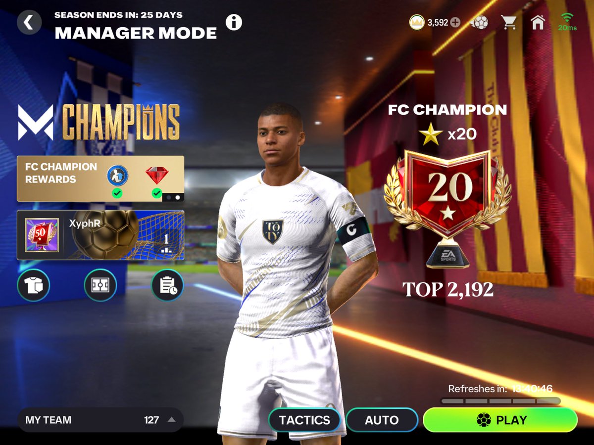 KJavierFM's tweet photo. SURESHOT MANAGER MODE TACTICS 💡

FC Champion  - 20 Stars ⭐️ Done 🤙🏼

Best suitable tacs for attack focused teams ✅ 

Formation : 433A

Recommendations ✨

1. Players with 5/5 wf
2. OVR - 124+ 
3. Playstyles on 6+ players

RTs appreciated 🩵

@tutiofifa @JONALDINHOtm https://t.co/EJXwB1S8fE