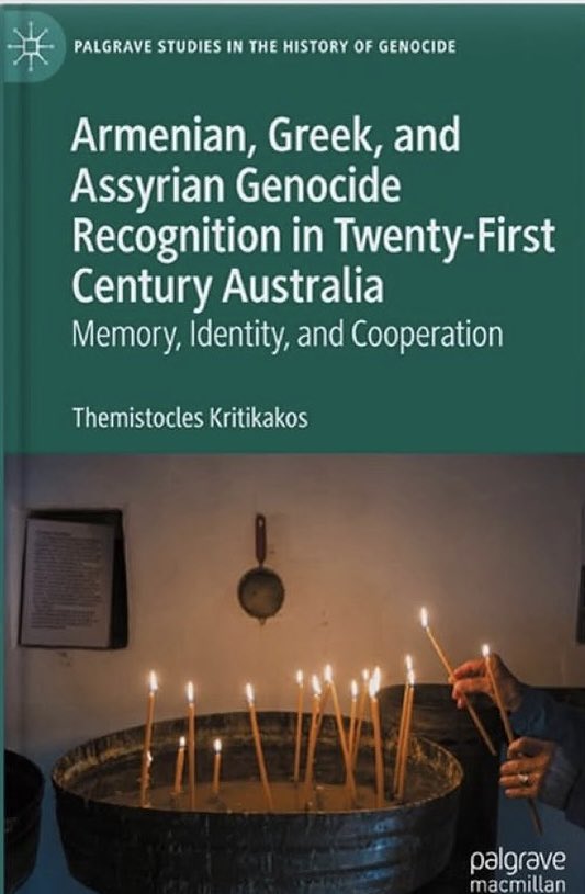 TodayAssyria's tweet photo. 📚 New Read

I’m looking forward to reading Armenian, Greek, and Assyrian Genocide Recognition in Twenty-First Century Australia: Memory, Identity, and Cooperation by Dr. Themistocles Kritikakos.

This important book explores how Armenian, Assyrian, and Greek Christians have preserved the memory of the atrocities committed against their ancestors and worked together to advocate for recognition, justice, and historical awareness.

🕯️ Between 1914 and 1923, millions of Armenian, Assyrian, and Greek Christians were subjected to mass killings, deportations, and persecution under Ottoman rule. Remembering their suffering honors the victims, preserves historical truth, and helps ensure that such atrocities are never happen again.

📖 Order the book here: https://t.co/a1b1OJTtMJ

#BookRecommendation #History #ArmenianGenocide #AssyrianGenocide #GreekGenocide #NeverForget #HumanRights #HistoricalMemory #ThemistoclesKritikakos