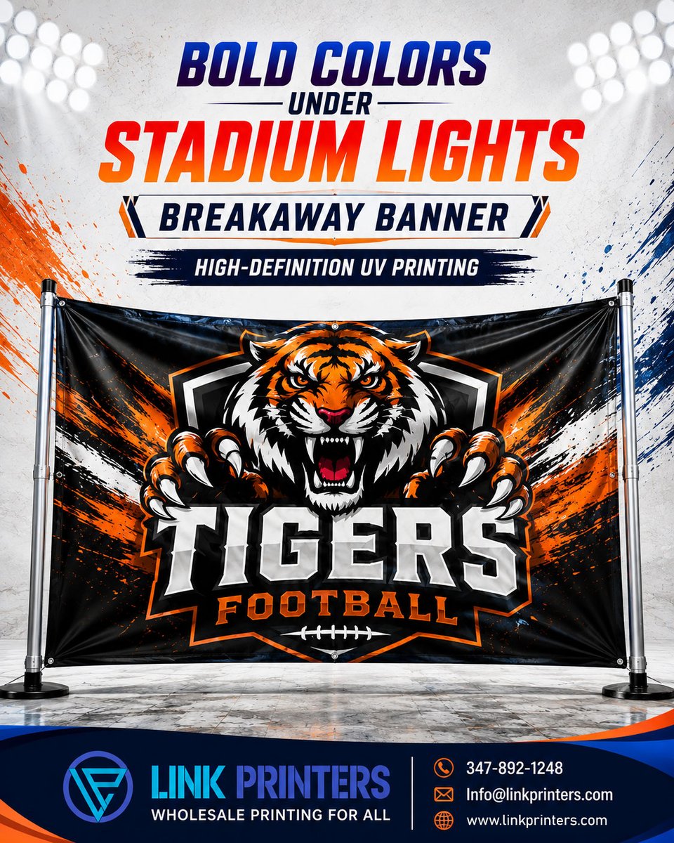 link_printers's tweet photo. Stand Out Under Every Stadium Light!

#BreakawayBanner #SportsPrinting #TeamSpirit #FootballSeason #SchoolSports #CustomBanners #GameDay #SportsMarketing #LinkPrinters #PrintWithConfidence https://t.co/20h4B7HN5C