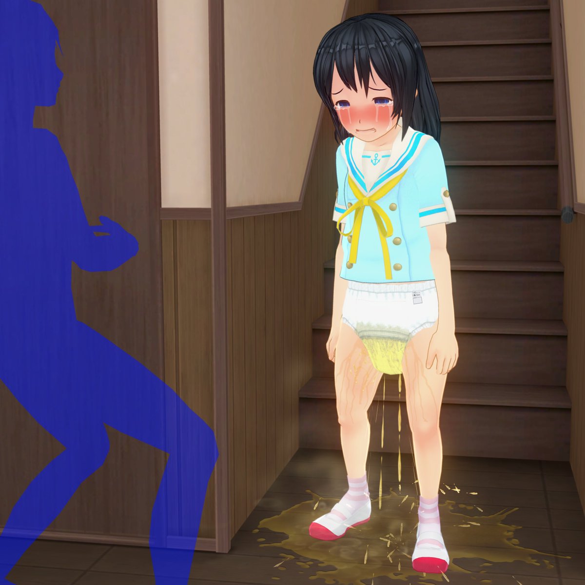 dororo_28's tweet photo. 外側防水のトレパンでおもらしするとそうなるよねと https://t.co/zPX8N7tCKQ