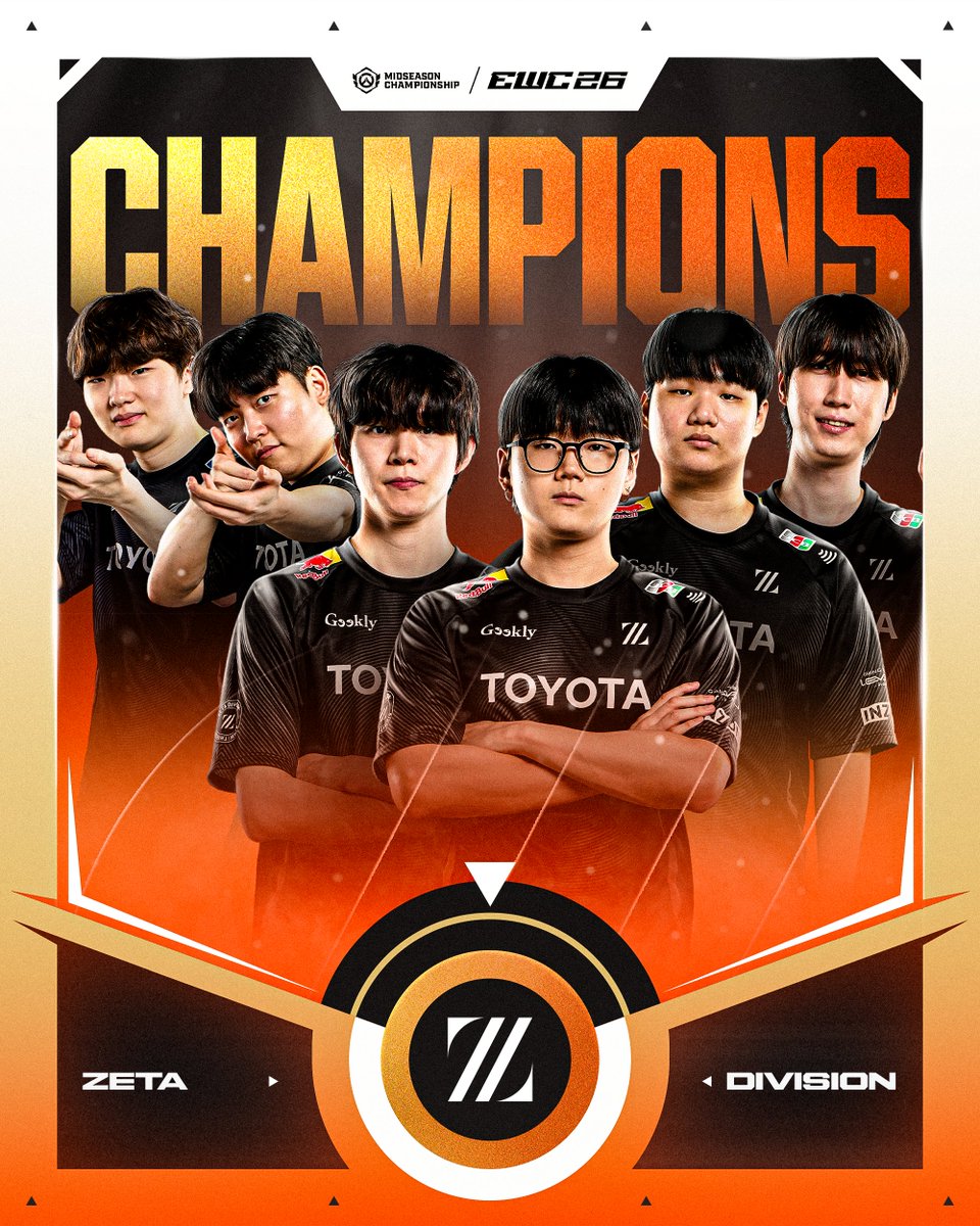 EWC_Extra's tweet photo. IT'S UNDENIABLE. THE BEST IN THE WORLD.

@ZETADIVISION, your OWCS MSC at EWC26 Champions!!! 🏆 https://t.co/CVu7ExhxUA