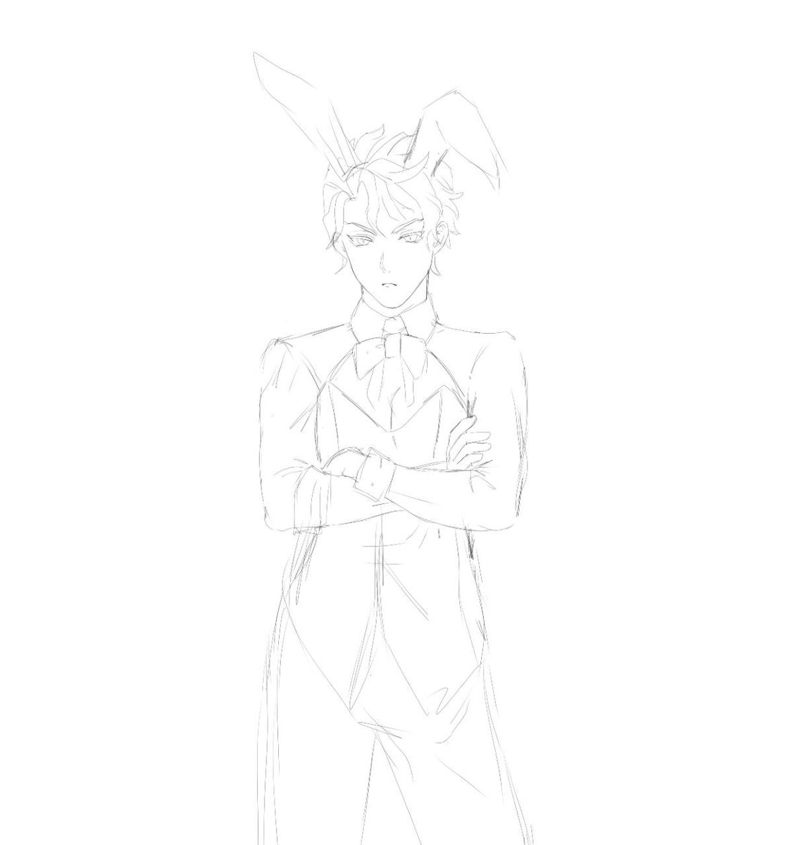 Basil_130's tweet photo. A sketch for the end of the day, bunny Sebek https://t.co/JTOJZgkB9O