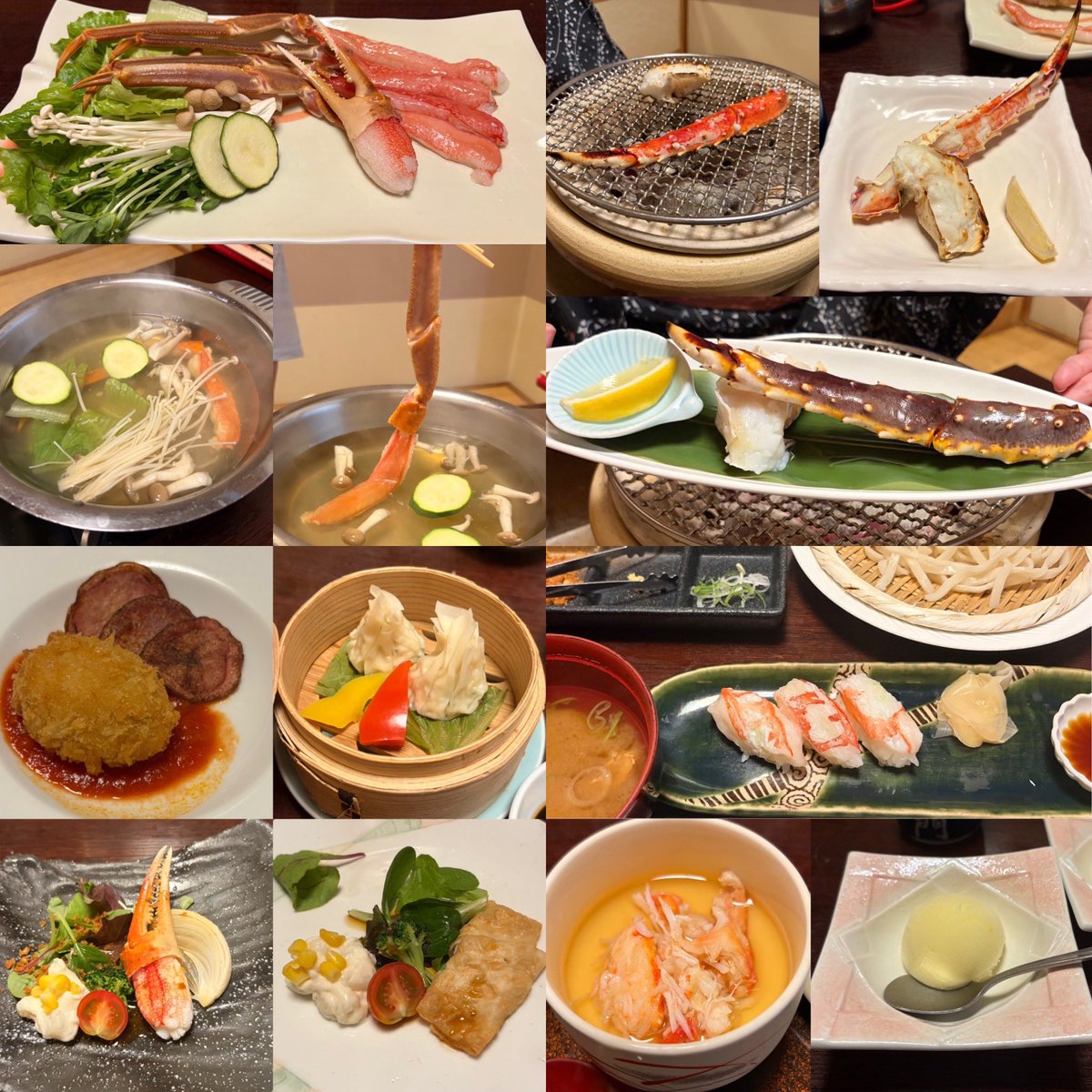 emiko116's tweet photo. ”さっぽろ氷雪の門”でカニしゃぶ、焼きカニ🦀のランチコース料理をいただきました✨
リーズナブルでとっても美味しいカニを堪能しました💕 https://t.co/9xVpA1Z3Jx