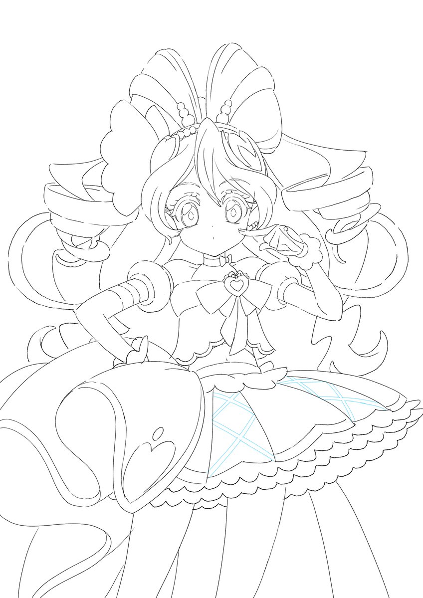 sugimoto_mi_ho_'s tweet photo. 最近のらくがき線画③ https://t.co/avyaMbYAnl