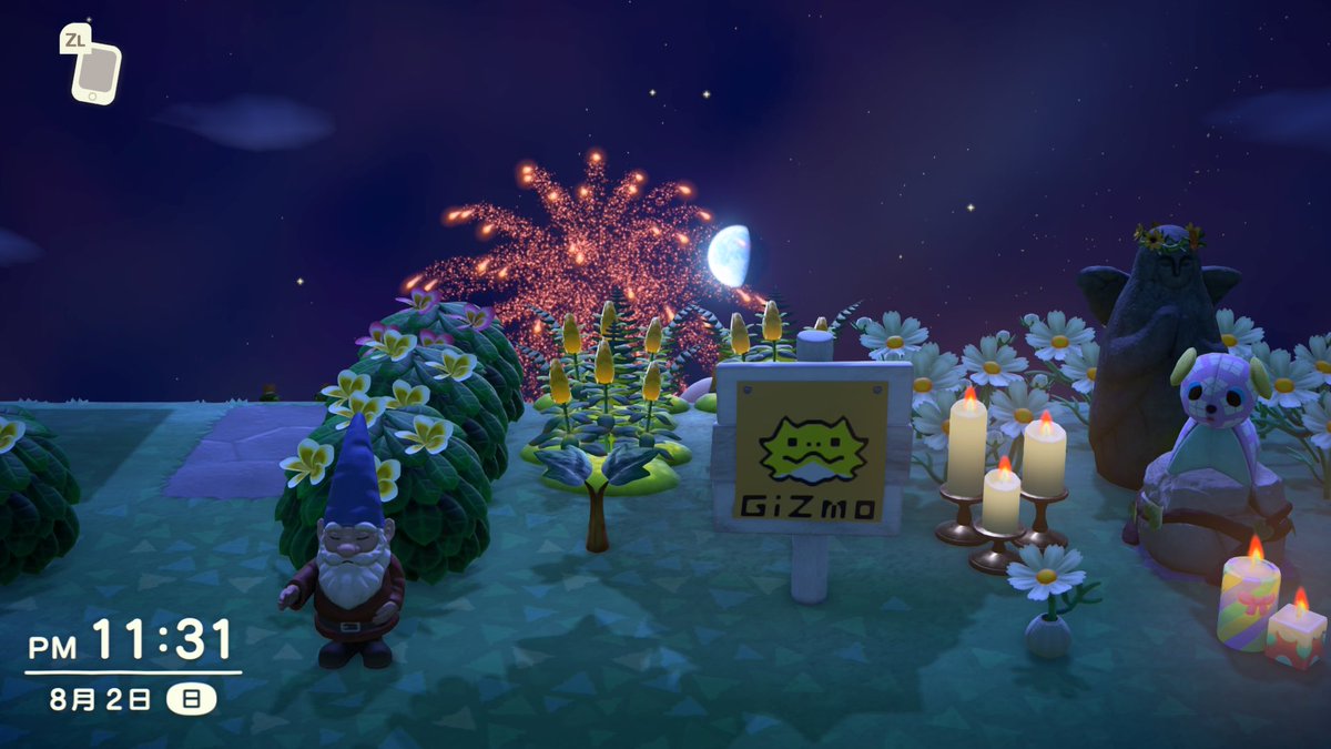 NoobduckP's tweet photo. ギズモと一緒にあつ森で花火を鑑賞。
ギズモに会いたいな。 https://t.co/YsRftYkDiD