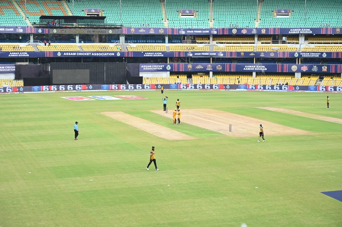 mamonetc's tweet photo. Happy to be back at the ACA Stadium Barsapara for the opening of the Assam Premier League (APL). Very well organised and the momentum created was strong. Congratulations to ⁦@assamcric⁩ @Devajit Lon Saikia. Best wishes to ACA Team for a successful tournament. https://t.co/919TCBuAXp
