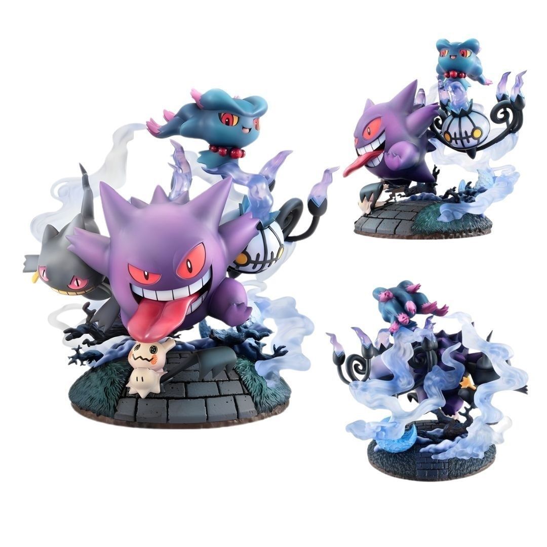 mecchaJP's tweet photo. No exorcist could make us part with these. 👻💜
This G.E.M.EX Ghost-Type Pokémon figure is just boo-tiful!

#Pokemon #Gengar #Mimikyu https://t.co/lO007aaIzU