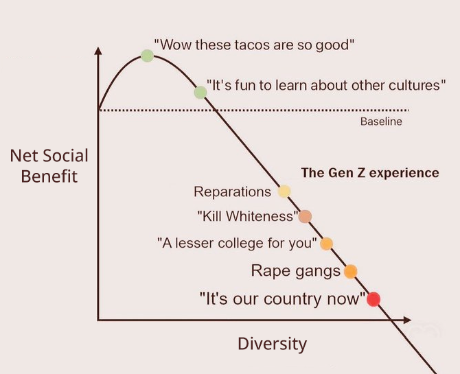 Ne_pas_couvrir's tweet photo. Large-scale immigration that introduces multiple cohesive ethnic blocs drives society past a functional threshold. Atomized citizens must then organize in kind or steadily lose political ground to groups with dense networks, internal discipline, and the capacity to coordinate turnout, patronage, and social pressure. Bloc formation becomes self-reinforcing. Politics shifts from civic disagreement to demographic competition over resources, status, and state power. The individual citizen recedes as the ethnic bloc becomes the decisive political unit.

Lee Kuan Yew understood the regime logic: deeply plural societies generate pressure for more authoritarian management. In the contemporary West, that management is increasingly technocratic, taking the form of administrative allocation, surveillance, speech regulation, platform control, and behavioral management. The result is competing ethnos blocs below and technocratic authoritarianism above. As shared trust declines, coercive control expands to contain the conflict.