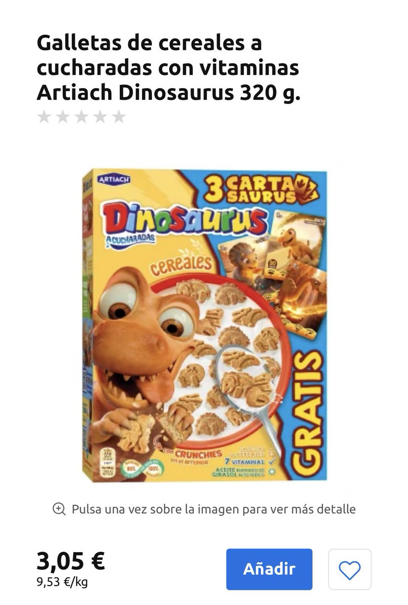 flaxeante's tweet photo. Hola @CarrefourES , creo que os habéis pasado 3 pueblos con la subida de los cereales Dinosaurus no?  Los llevo comprando 2 meses porque en casa han triunfado pero es que de 1,90 que costaban a 2,09 y ahora  3,05€…. Vaya tela! 🤦🏻‍♀️ https://t.co/fv1ii15wfp