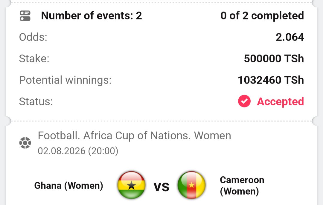 Mzigobet's tweet photo. AFCON 🌎

Kampuni : DBBET 

ODDS: 2.0+

CODE: 5PCKZ

JISAJILI 👇
Kampuni : DBBET
Promocode : MZIGO25

Telegram group:https://t.co/UnwroJAn9m
What Group:Tuma ni "Add" No: 0714504170

NOTE: 100k First Deposit bonus mpaka 1M https://t.co/mZtF60V17K