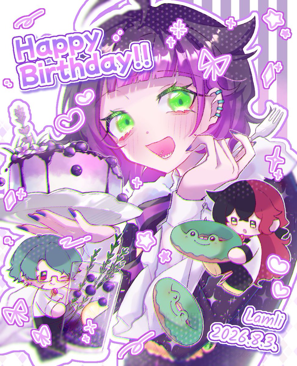 lilacsfp's tweet photo. #ラムリ・ベネット誕生祭2026
#ラムリ・ベネット生誕祭2026
#あくねこ_FA

お誕生日おめでとうございます🥳🌸 https://t.co/TpL2mBlldT