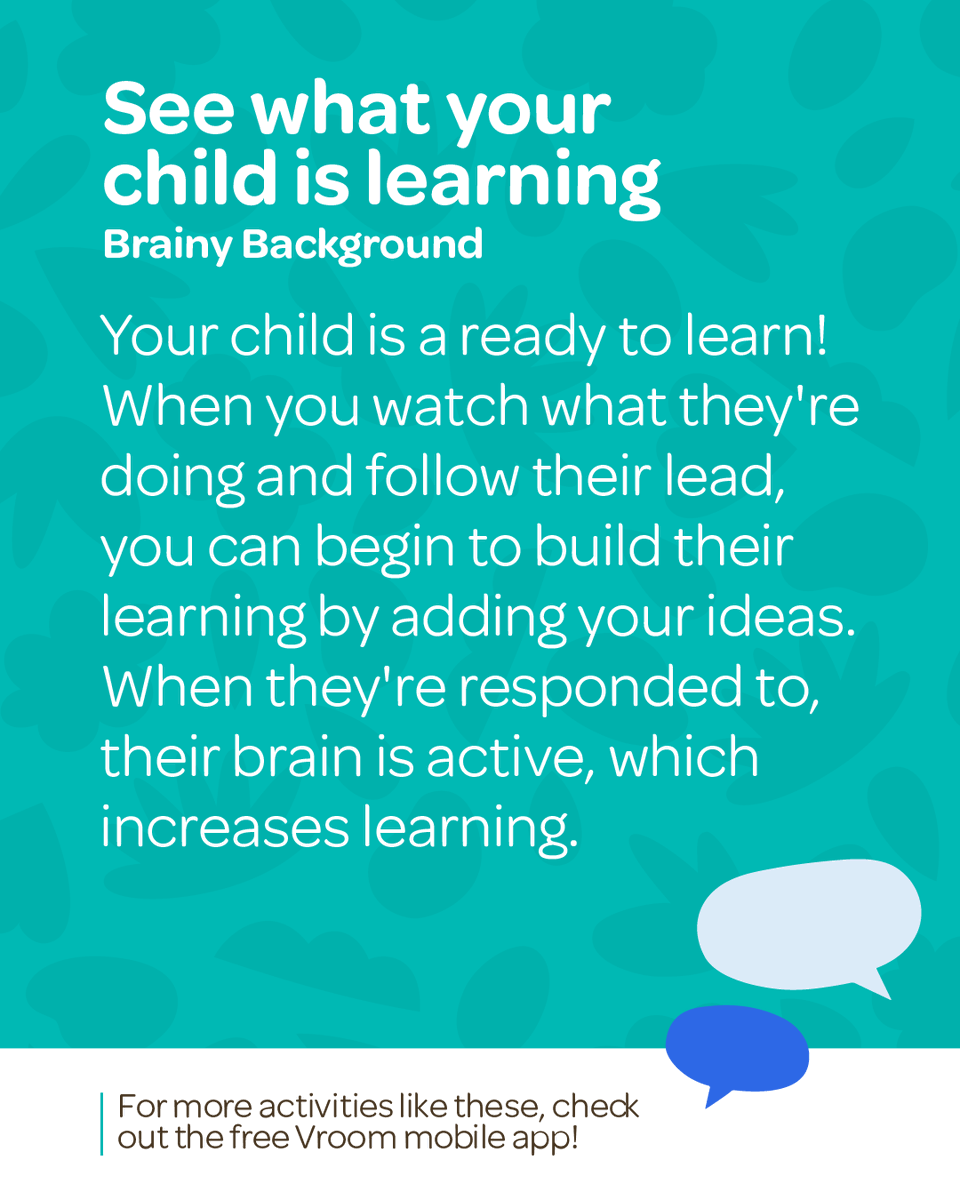joinvroom's tweet photo. Baby talk is real talk. 💬

This Vroom Tip builds language skills by going back and forth with the sounds your child makes! https://t.co/yptTy08yyo