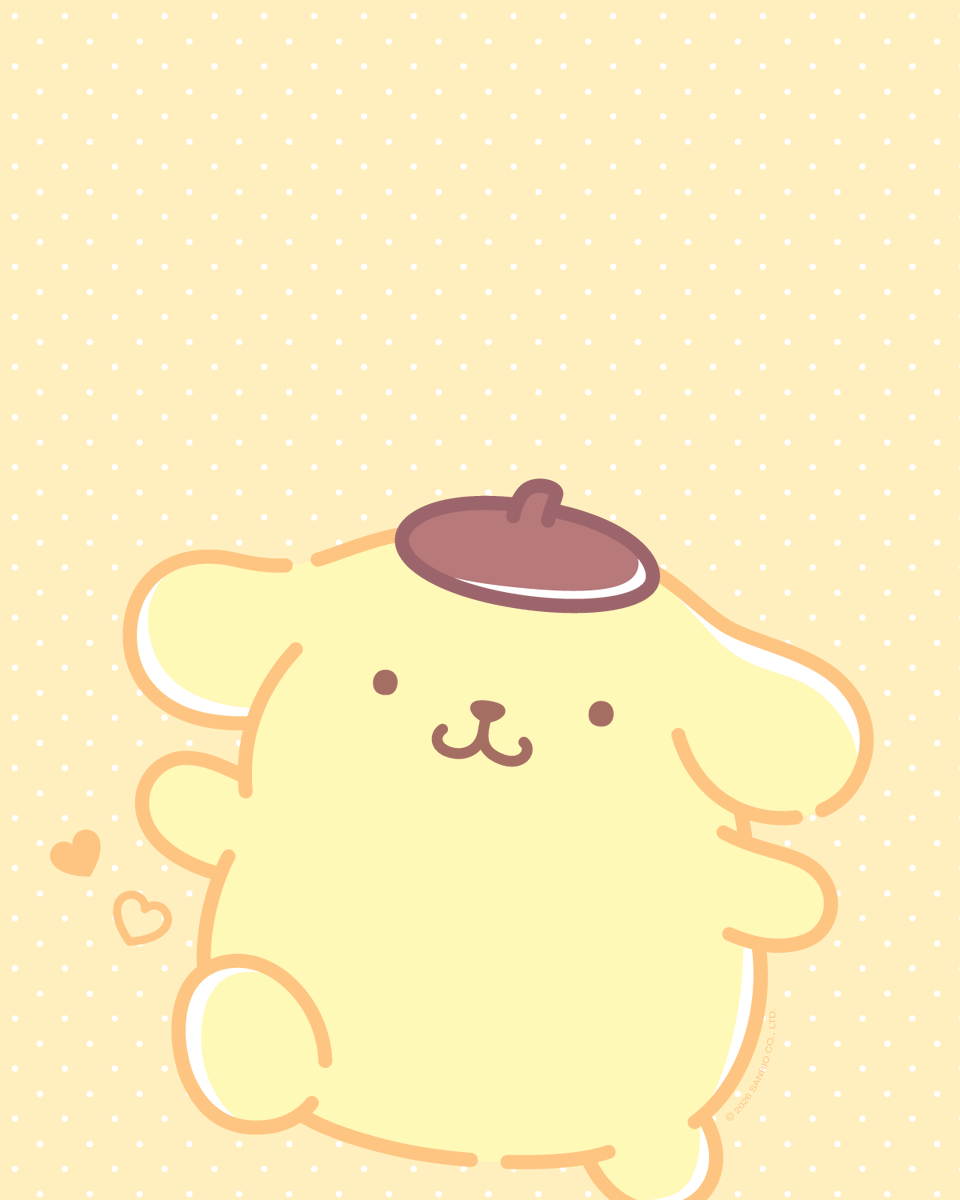 sanrio's tweet photo. Sweeten up your screen 🍮📱 Download your favorite wallpaper and celebrate Pompompurin's 30th Anniversary! https://t.co/udO8n5VelZ https://t.co/L8iNkUWNej