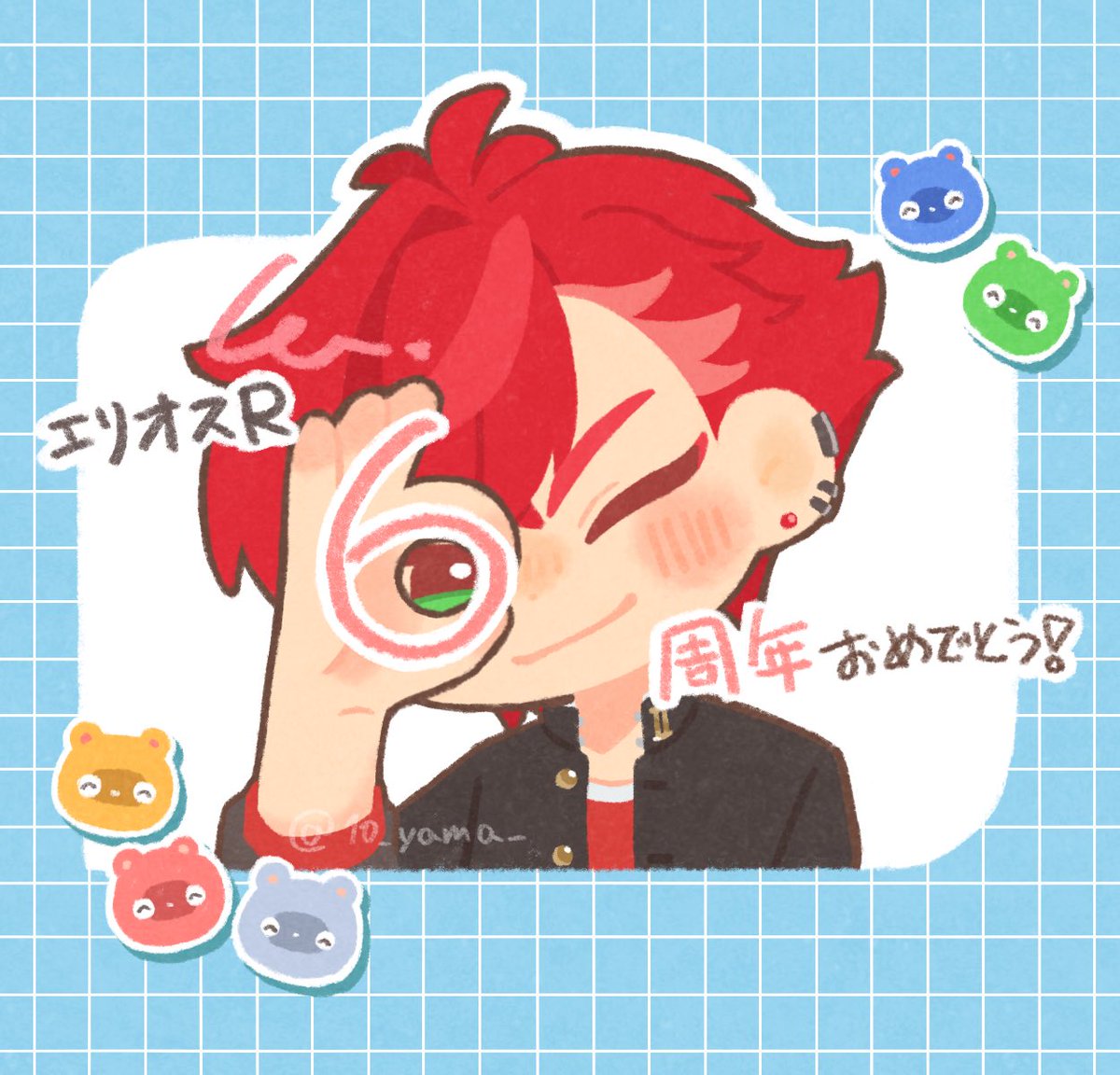 10_yama_'s tweet photo. #エリオス6周年おめでとう 
#エリオスR_FA 

㊗️6周年おめでとうございます🎉 https://t.co/qwf50WLt98