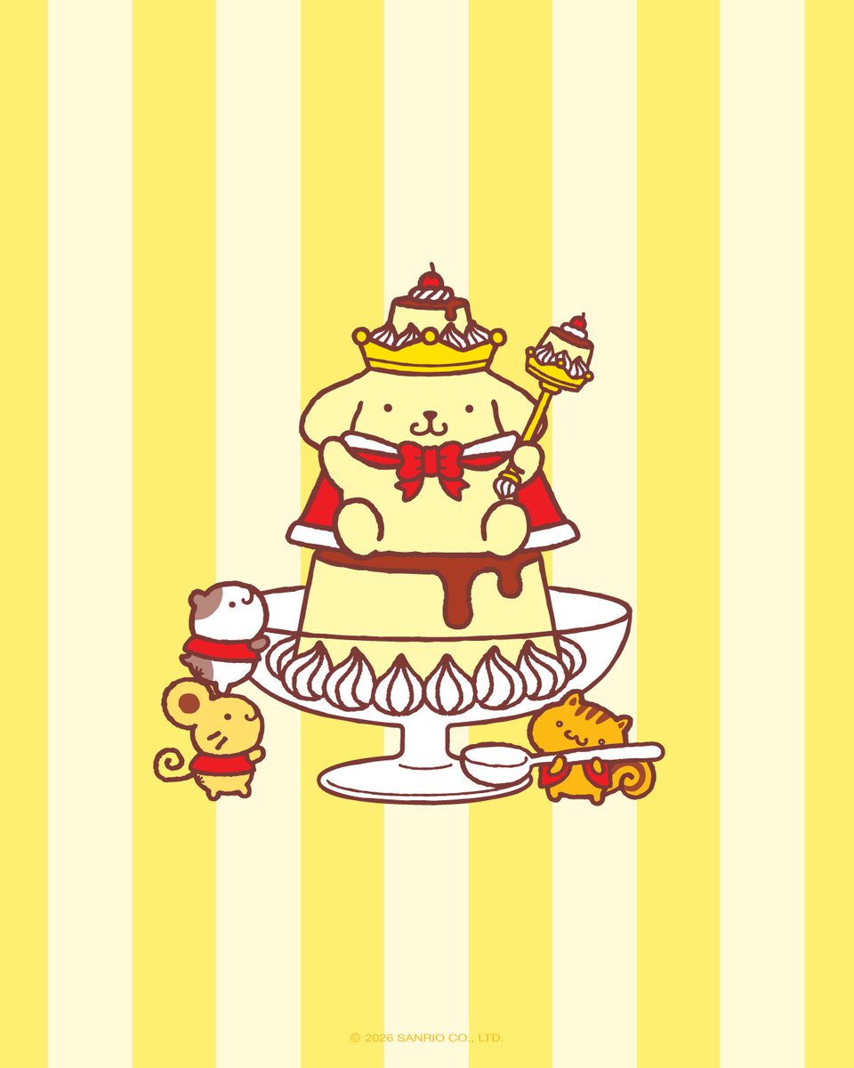 sanrio's tweet photo. Sweeten up your screen 🍮📱 Download your favorite wallpaper and celebrate Pompompurin's 30th Anniversary! https://t.co/udO8n5VelZ https://t.co/L8iNkUWNej