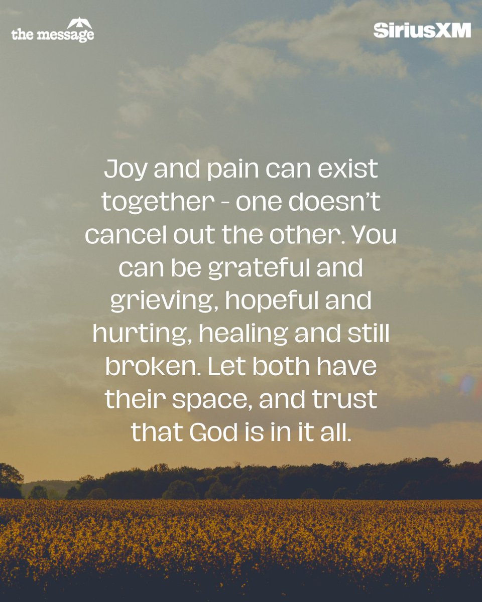 hearthemessage's tweet photo. You can be grateful and grieving. Hopeful and hurting. God meets you in all of it. 🕊️✨

Let go of the expectation to feel just one thing today, and trust that He holds every piece of your story. https://t.co/y6OyT38vTi