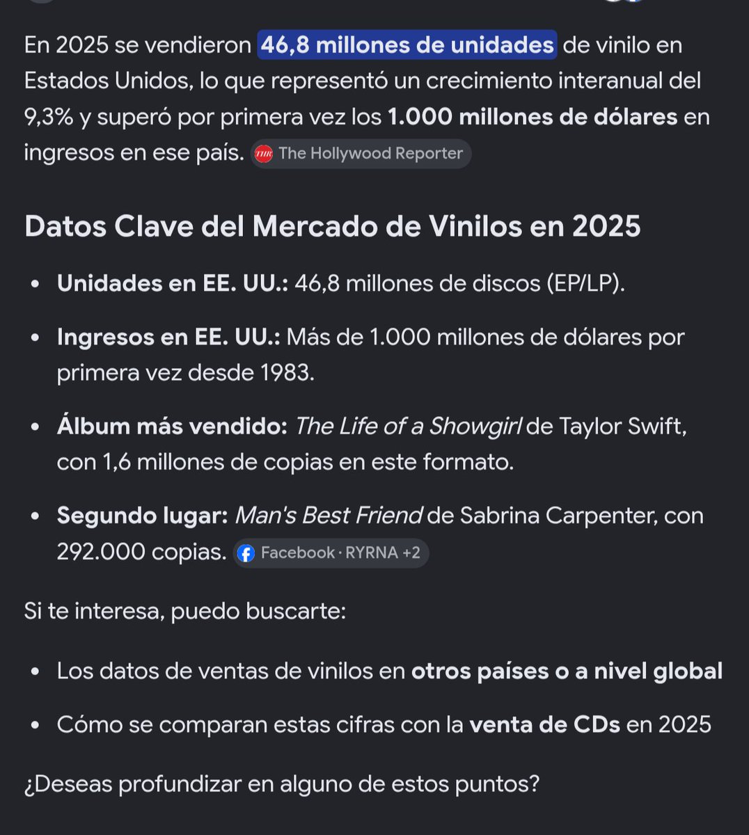 cesardeku's tweet photo. @LaCavernaGamer Según gemini se vendieron casi 47 millones de vinilos en un año aún con esas ventas (que para play serían bajísimas) Sony decide sacar reproductores de vinilos.

Dudo mucho que en todo 2025 no se vendieran 47 millones de juegos físicos en ps5 solo en USA https://t.co/PgG2I6idWZ