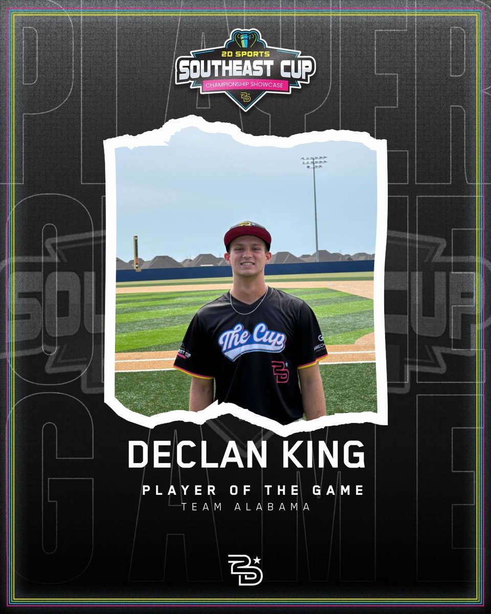 2Dsportsbsb's tweet photo. ⭐️ Player Of The Game⭐️

Declan King 

#TeamAlabama https://t.co/Y3IbAAkJ40