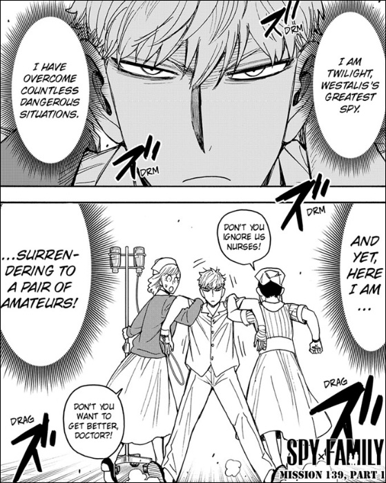 shonenjump's tweet photo. Spying on Donovan Desmond is no easy task!

Read Spy x Family, Ch. 139 in Shonen Jump for free! https://t.co/L3frn7hDct https://t.co/LOhBmlThwp