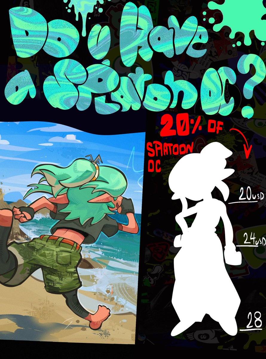 Axlol5's tweet photo. Hey! Would you like me to draw your splatoon Oc/ship/etc? My commissions are OPEN! #splatoon https://t.co/Pz2jIjG2iS