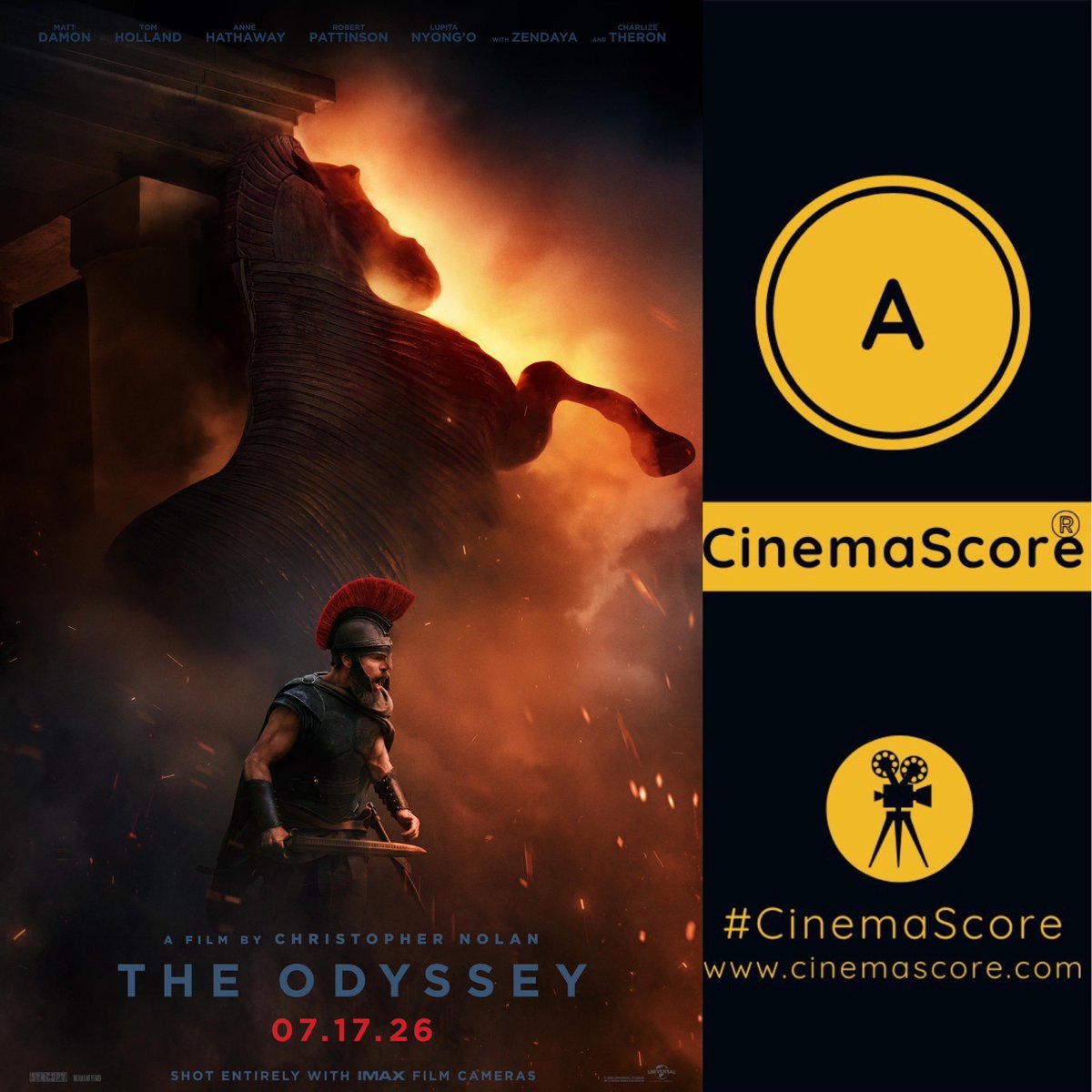 Luiz_Fernando_J's tweet photo. Odysseus survives SpiderMan, Deadpool & even Jesus!
#ChristopherNolan’s Epic #TheOdyssey beats #Deadpool’s 363.1M & #ThePassionOfTheChrist’s 370.8M runs in just 17 days as #2 highest grossing R-rated film of ALL TIME at US #BoxOffice!

OLYMPIAN 51M & just -43.3% drop on #2 BIGGEST 3rd FRI EVER for R-rated films (despite facing #BrandNewDay    ALL TIME RECORD Opening Day)

• BIGGEST 3rd 3-day weekend in Nolan’s career
• #3 BIGGEST 3rd 3-day weekend for JUL releases
• #11 BIGGEST 3rd 3-day weekend Non-Holiday of ALL TIME
• #16 BIGGEST 3rd 3-day weekend of ALL TIME overall!

BIGGEST 3rd weekend in Nolan’s career
#TheOdyssey 51M, -43.3%
#TheDarkKnight 42.7M, -43.2%
#TheDarkKnightRises’ 35.7M, -42.5%
#Oppenheimer 29.1M, -37.6%
#Inception 27.5M, -35.7%

BIGGEST 3rd weekend EVER for R-rated films:
#DeadpoolAndWolverine’s 53.8M, -44.5%
#TheOdyssey 51M, -43.3%
#SINNERS  33.1M, -27.6%
#ThePassionOfTheChrist 32.1M, -39.7%
#Deadpool 31.1M, -44.9%

BIGGEST 3rd weekend of ALL TIME
#TheForceAwakens 90.2M*
#Avatar 68.5M*
#AvatarTheWayOfWater 67.4M*
#BlackPanther 66.3M
#Endgame 63.3M
#InfinityWar 62.1M
#TheSuperMarioBrosMovie 59.9M
#InsideOut2 57.5M
#NoWayHome 56M*
#TheAvengers 55.6M
#JurassicWorld 54.5M
#DeadpoolAndWolverine 53.8M
#Barbie 53M
#TheLastJedi 52.5M*
#TopGunMaverick 51.9M
#TheOdyssey 51M
#RogueOne 49.6M*
#Incredibles2 46.4M
#WakandaForever 45.6M*
#BeautyAndTheBeast 45.4M
*Holiday boosted

#TheOdyssey hits a 395.5M cume in just 17 days, beating #Deadpool’s 363.1M & #ThePassionOfTheChrist’s 370.8M runs as #2 highest grossing R-rated film of ALL TIME domestically!

400M+ coming a day earlier than I projected, TOMORROW AUG 3

550M+ locked! 🔒

Eyeing a 580M-600M run depending on #SpiderMan effects on its legs from now onwards