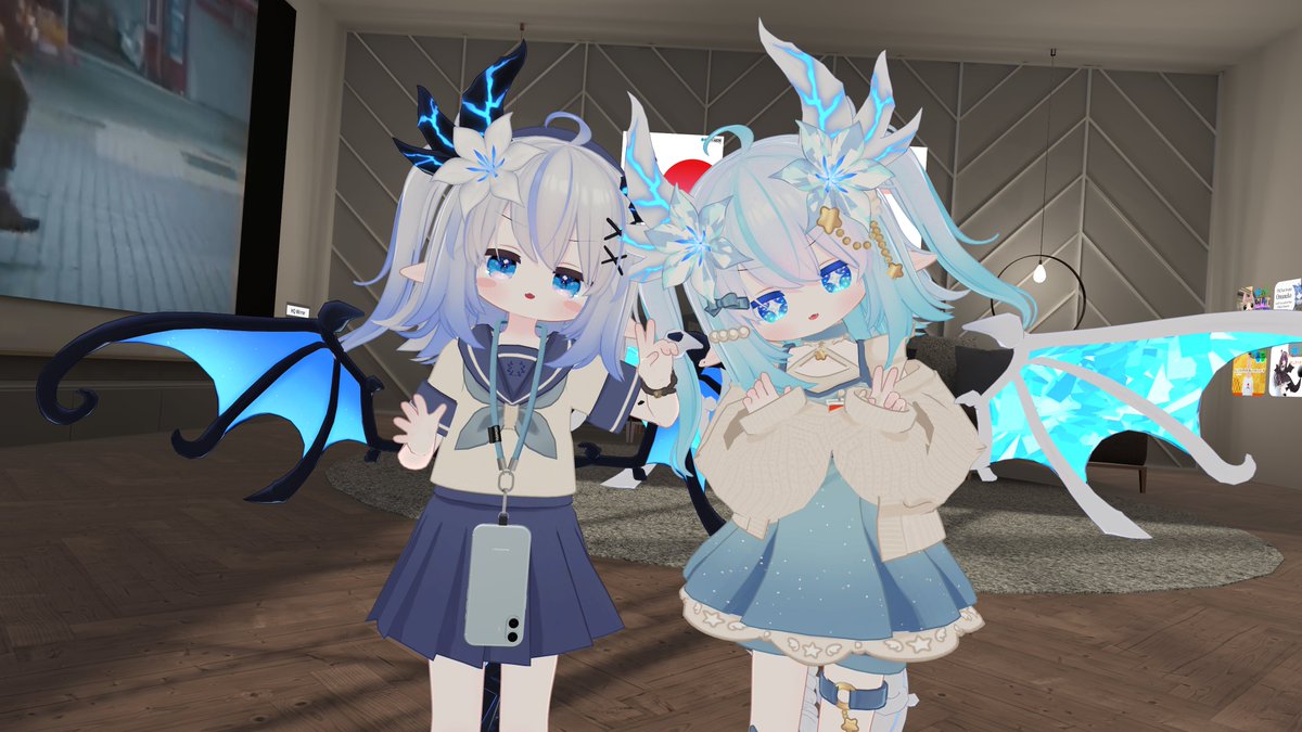 blueVRChat's tweet photo. #VRC #VRChat #エルシオン3D
フレンドさんのかわいいダイヤエルシオンとの写真
大好きなきれいな青色で本当に可愛い…！
一緒にお写真撮れて感謝！ https://t.co/ZXHxGprDsE
