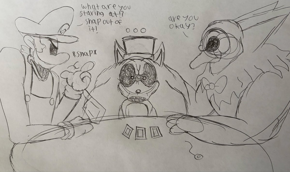 WackyToonz's tweet photo. I sketched these quickly (if you couldn’t tell) cuz not only is this idea cool, but I realized this mod has the perfect character to do this stuff
(The last panel was funnier in my head)
#takeabreather #mariomadness #hypnoslullaby #cabinetofnovelties https://t.co/QuVpFQ1KPO