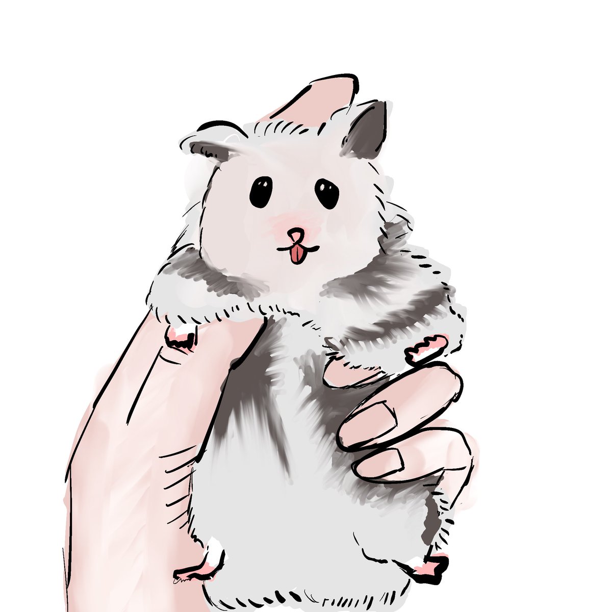 mutant666pink's tweet photo. #illustration‌‌ 
 #hamster
 #ハムスター https://t.co/j0Xtw0hKeR
