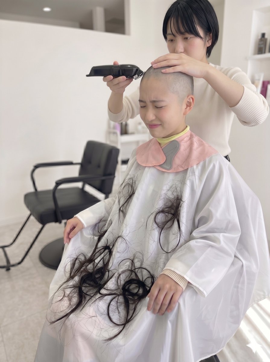 CutShave_hAIr's tweet photo. #女子高生の放課後ヘアカット
〜青春に響くバリカンの音～　Vol.31

#坊主女子AI生成画像 https://t.co/pZ6dYD4WD1