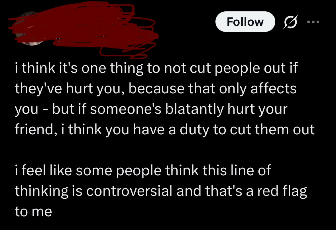WokeFutanari's tweet photo. if you get even a whiff of anyone having a bad interaction with someone you know you should immediately put them in social prison tbh, this is #goodpolitics https://t.co/hqffVTCYT0