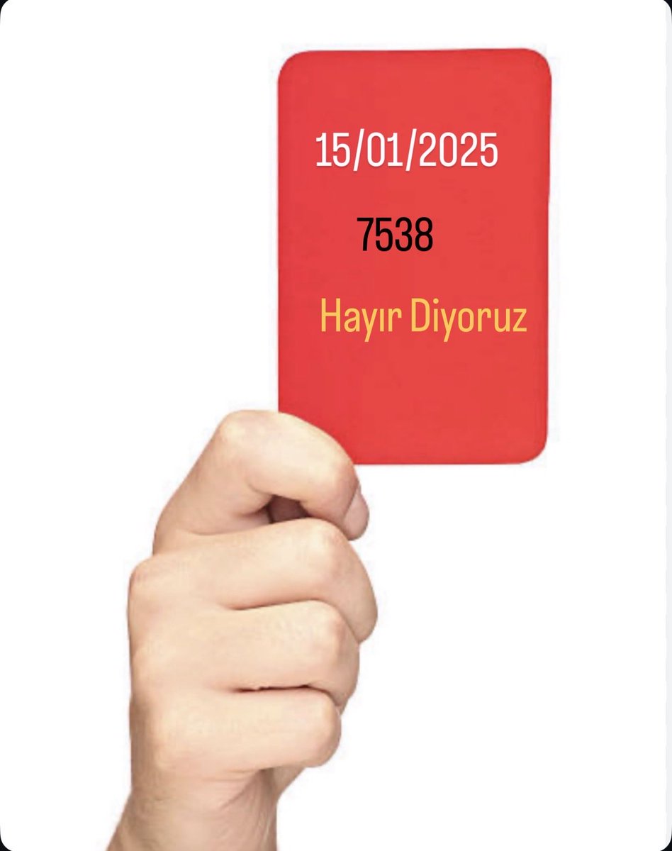 FeridunS42's tweet photo. 15 Ocak 2025'te önümüze konulan ve haklarımızı elimizden alan 7538 sayılı yasaya KIRMIZI KART gösteriyoruz! 🟥 Haklarımıza dokunmayın! Engelli emekliliği haktır, lütuf değil. #EmeklilikHakkıEngellinin https://t.co/80jdzXpA8v
