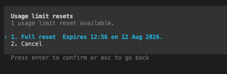 estefercho's tweet photo. @thsottiaux hey man i just checked my resets i dont have this reset. are you sure this resets are applying correctly? https://t.co/gYvC960lKY