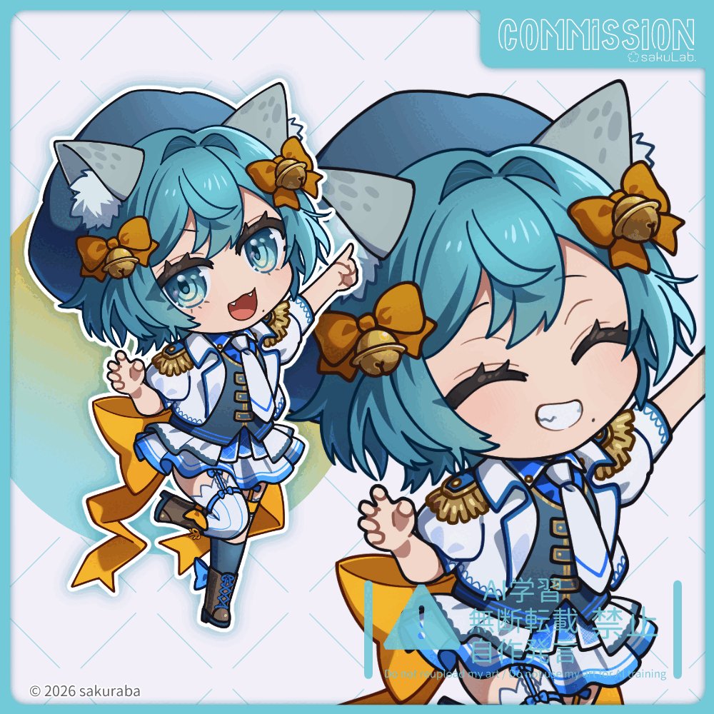 絵師様確認用ページ ❚ 𝗖𝗼𝗺𝗺𝗶𝘀𝘀𝗶𝗼𝗻 - #sakuLab通信 ✦グッズ用｜ミニ全身立ち絵