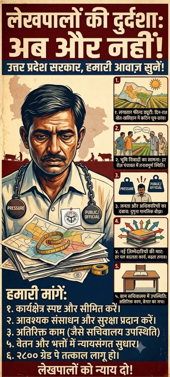 AzadM2601's tweet photo. #लेखपाल_की_मांग
@boardofrevenue
@CMOfficeUP 
@ChiefSecyUP 
@InfoDeptUP 
@ABPNews 
@aajtak 
@News18UP 
@indiatvnews 
लेखपाल की घर वापसी https://t.co/zysrSzOIss