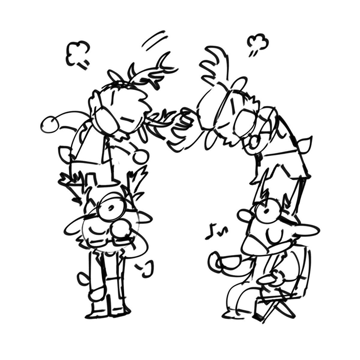 deer_lover2's tweet photo. #animalhospital 
doodle) 사슴들의 일상... https://t.co/WlHeAYlAAN