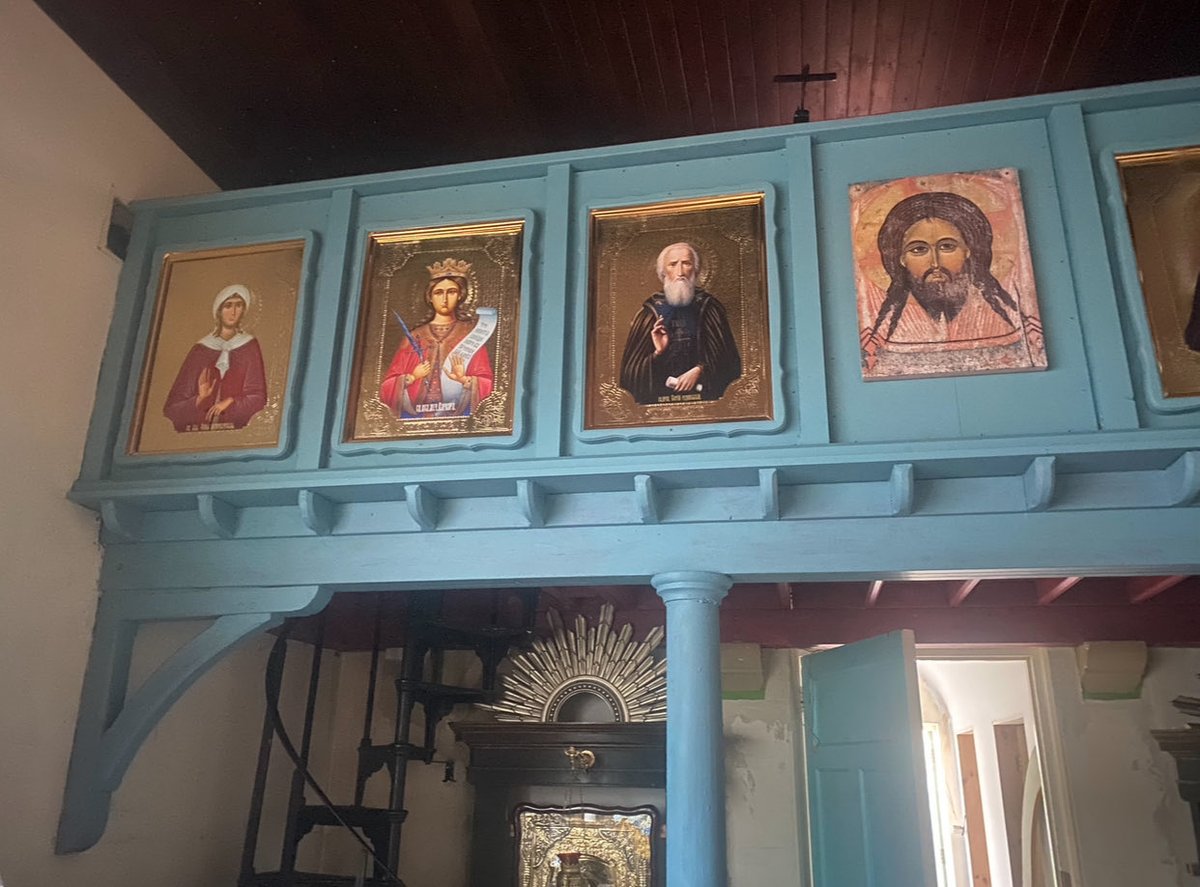 AngloAesthete's tweet photo. This is our choir loft, like our iconostasis these were all built by parishioners who offered their work and time for free, we have not paid anyone or imported these things. We have to work on a tight budget. https://t.co/T0I6oAmMVv
