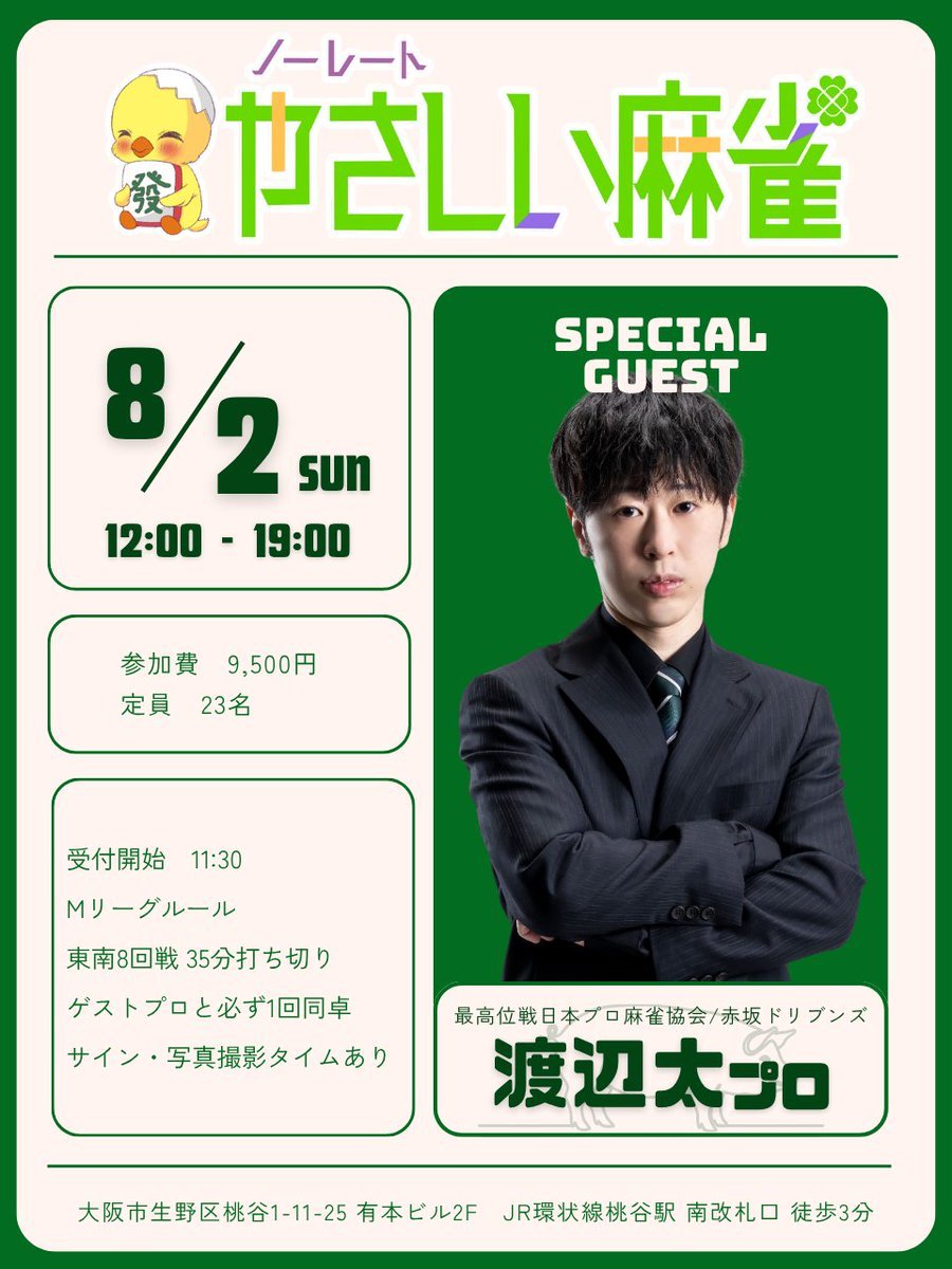 bigexplosionXYZ's tweet photo. 本日はこちらに参戦
3回戦に太プロと同卓で成績は23132323の-5.2ポイント
見事？水平賞をゲットしました！
いやー、久しぶりに最終戦前にポイントをしっかり計算したし最終戦は1人だけ変な打算の元で対局しておったな〜😁
太プロ、スタッフの皆様、参加者の皆様、ありがとうございました！ https://t.co/dDG3iWsM9I