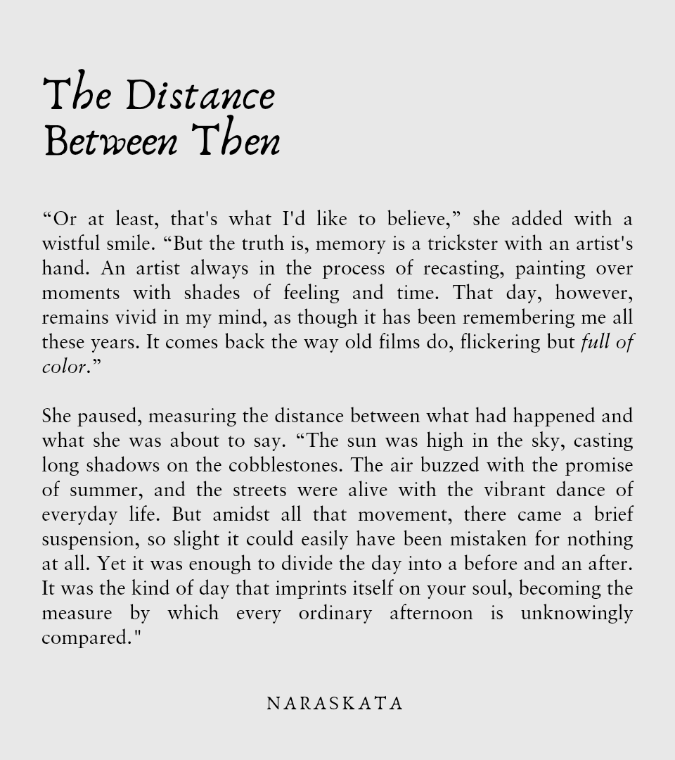 wicaksara's tweet photo. I've told this story for so many years that I no longer know whether I am remembering that afternoon, or merely protecting the version that hurts the least. #naraskata https://t.co/jcJSAJeNUn