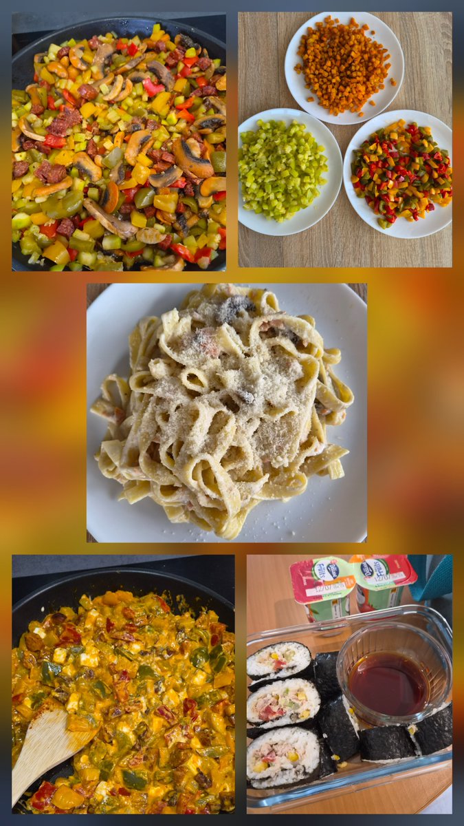 Mire_Do_'s tweet photo. @imbndr @sianagoat Jmange que ca au contraire 🤣
Je cuisine  2 fois par semaine environ. Principalement à base de courgettes/poivrons/carottes/pâtes. Pour les makis maisons j'en fais environ 70 d'un coup. Ça ne coûte rien à faire 🤔 https://t.co/hUH5NLRGU7