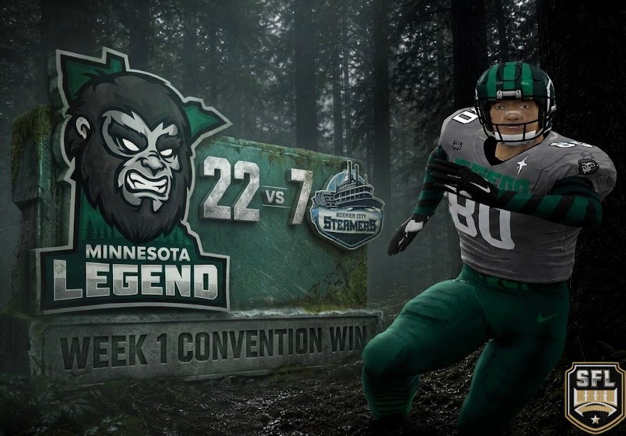 MN_Legend_SFL's tweet photo. We kick season 27 off right! Week 1 win over the Steamers! @simulationfl #Believe #AlwaysWatching #SFL #S27 #Winning https://t.co/tviQoJI7uU