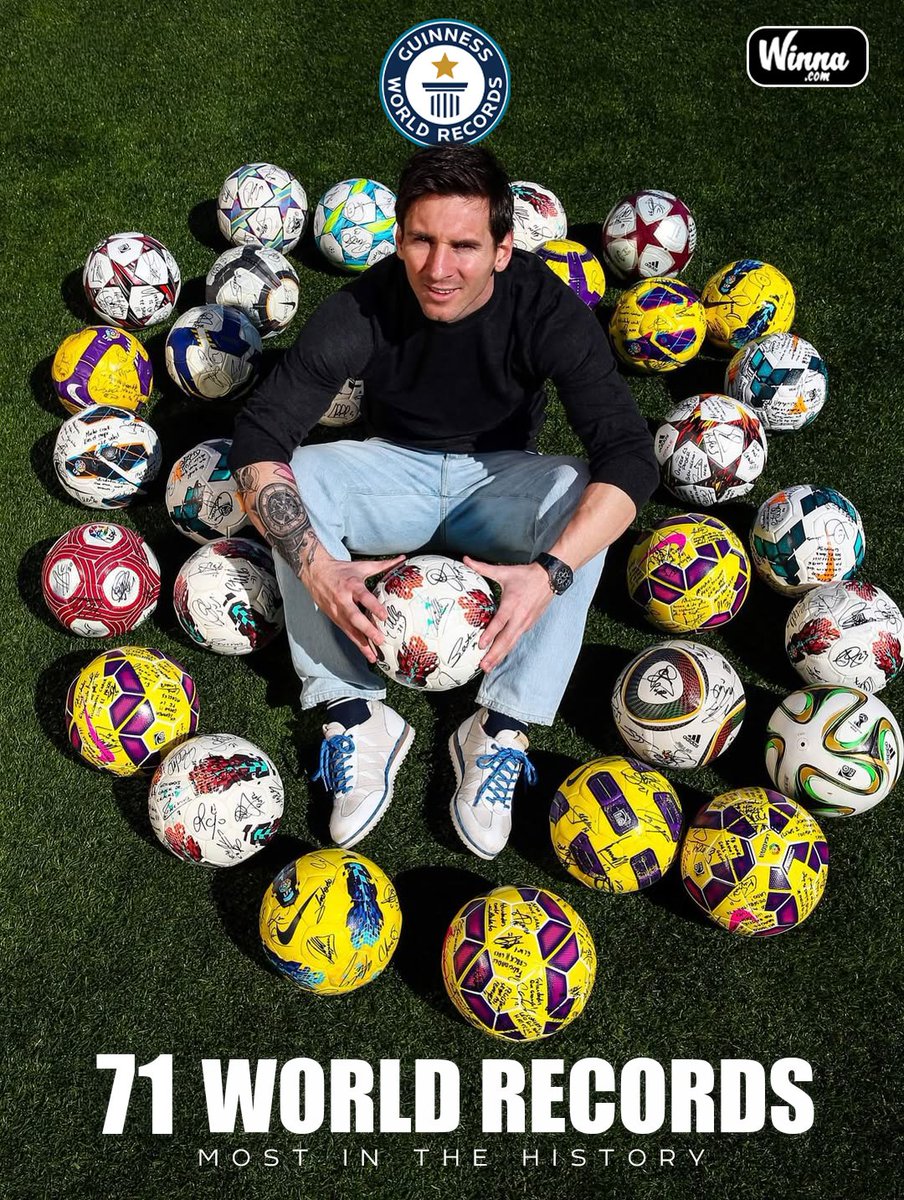 nadjib__fcb's tweet photo. ميسي هو الرياضي الاكثر حصولا على أرقام قياسية في موقع غينيس https://t.co/2xvhivrERM