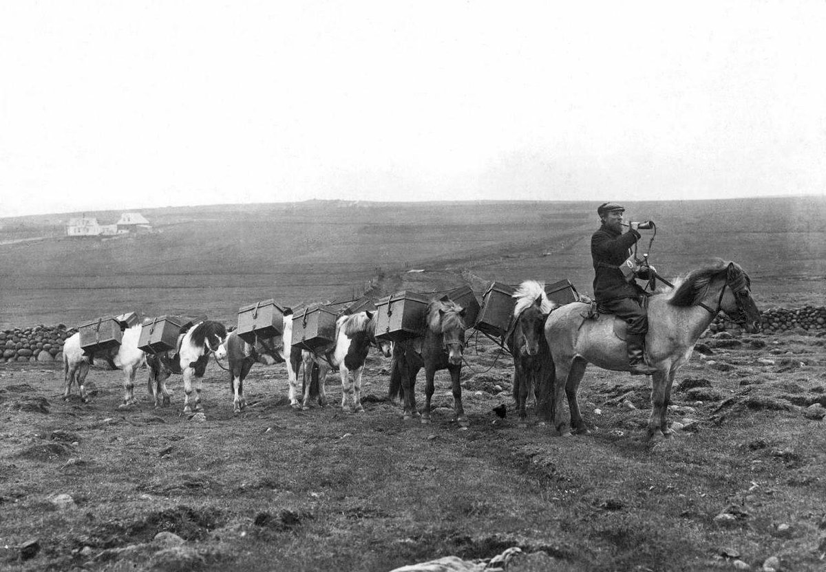 phothistory's tweet photo. Доставка почтовых отправлений в Исландии, 1911 год. https://t.co/2nh2Kwz5i5