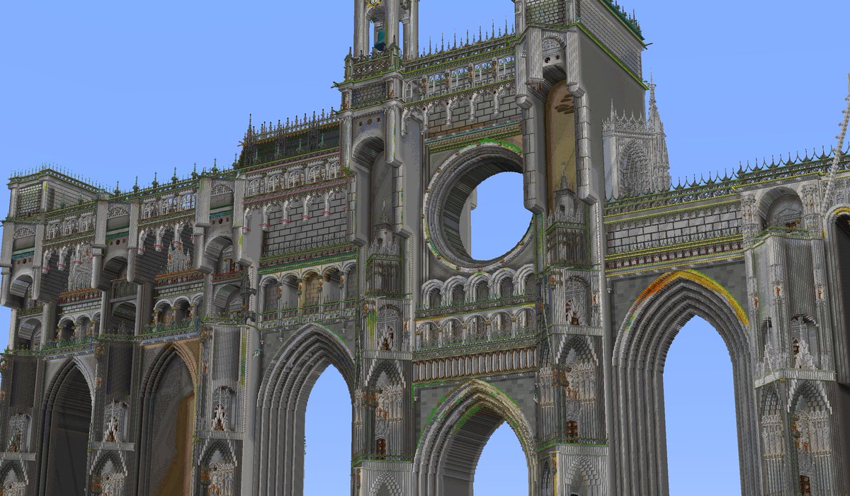 Yzcz___'s tweet photo. #minecraft #Minecraftbuilds #minecraftart #minecraftbuild
Front is basically complete

Gate of Arcadia https://t.co/PJZkMkUYoJ