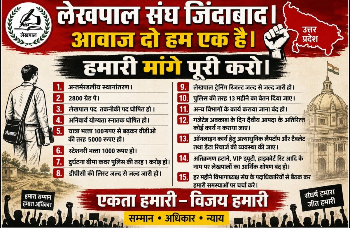 SamanvayaP's tweet photo. #लेखपाल_की_मांग https://t.co/cMQpOkyZ6Q