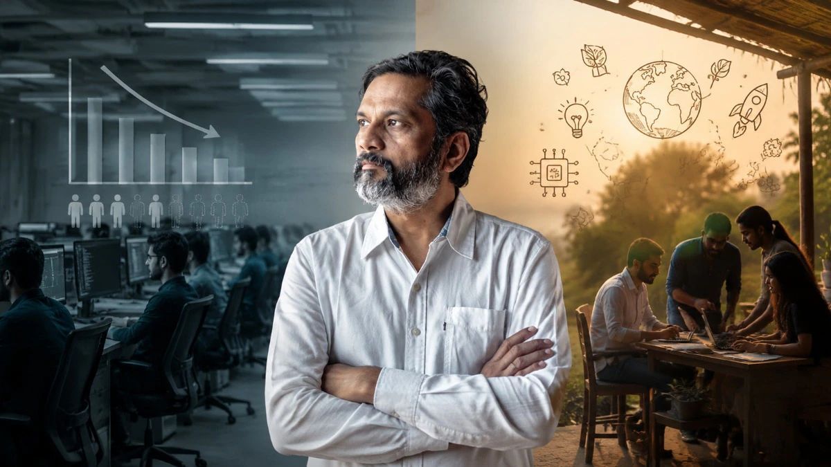 IndianTechGuide's tweet photo. 🚨 "The IT industry is not creating many new jobs. The money that would have gone to new employees is now going to AI and data centers."

- Sridhar Vembu. https://t.co/IVAJbiZwII